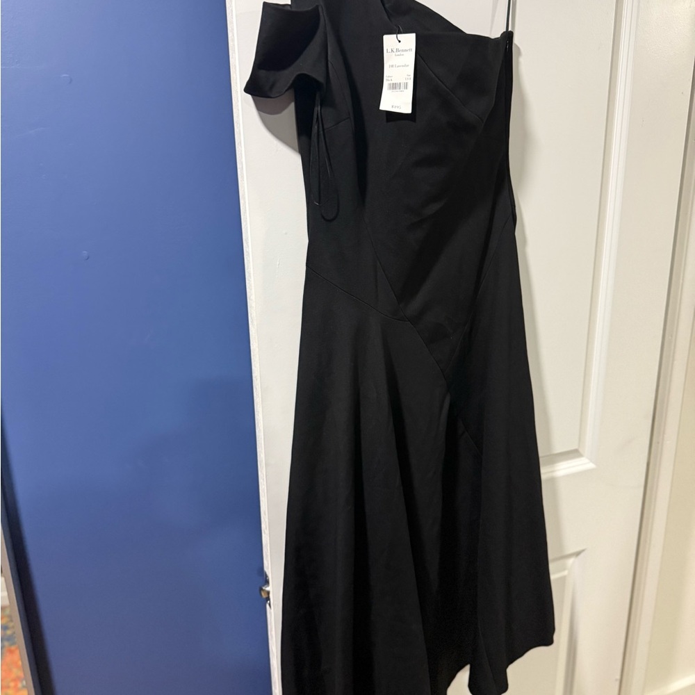 New w/ Tags LK Bennett Black One Shoulder Dress